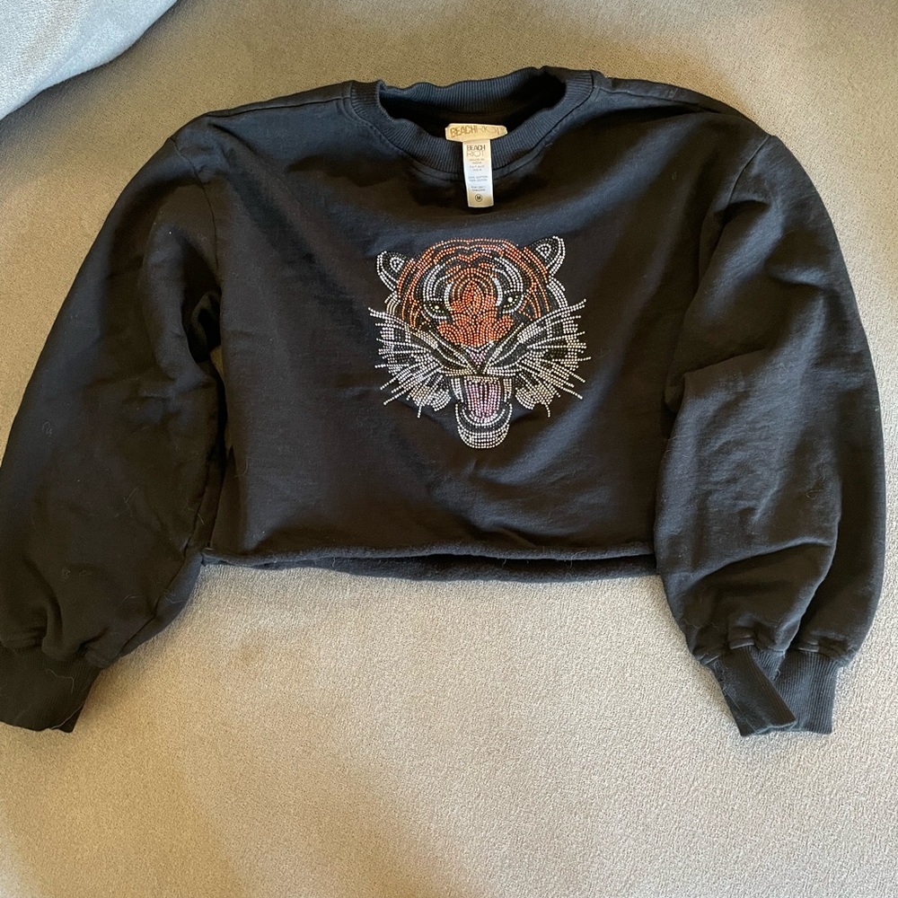 Beach Riot cropped tiger sweatshirt